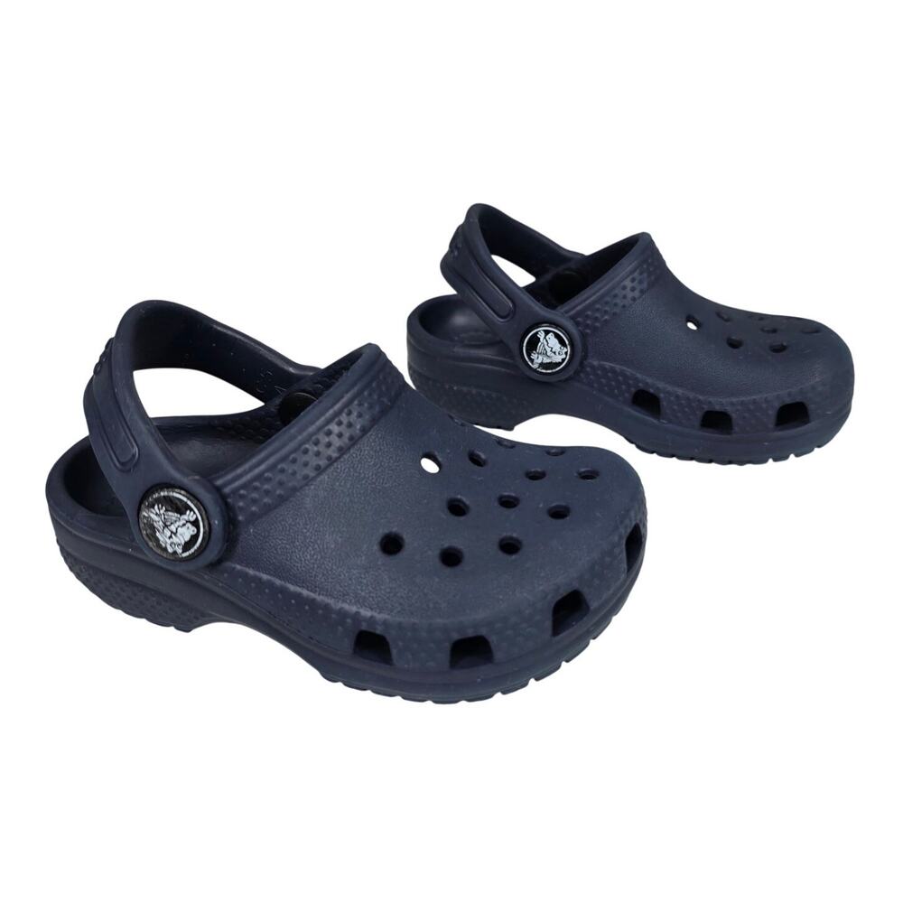 CROCS CLASSIC CLOGS – NAVY – TODDLER SIZE C5 – CROSLITE FOAM